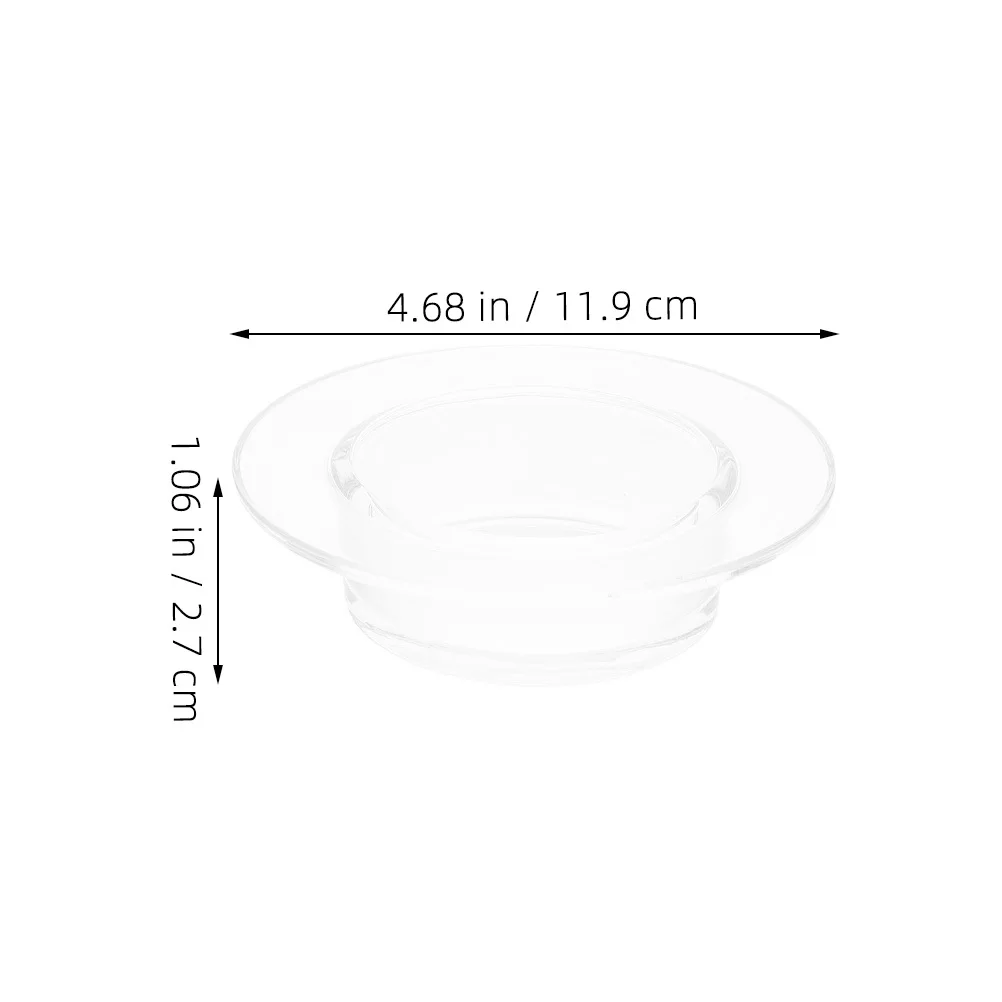 

2Pcs Transparent Glass Fragrance Lamp Dish Essential Oil Warmer Tray Replacement Wax Melt Warmer Accessories Plate