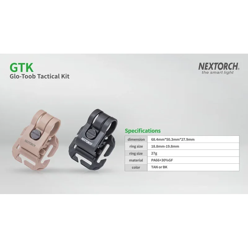 Kit táctico GlO-TOOB compatible con correas Molle de 1 pulgada solución de montaje múltiple para GT-AAA PRO, GT-AAA, GT-FX