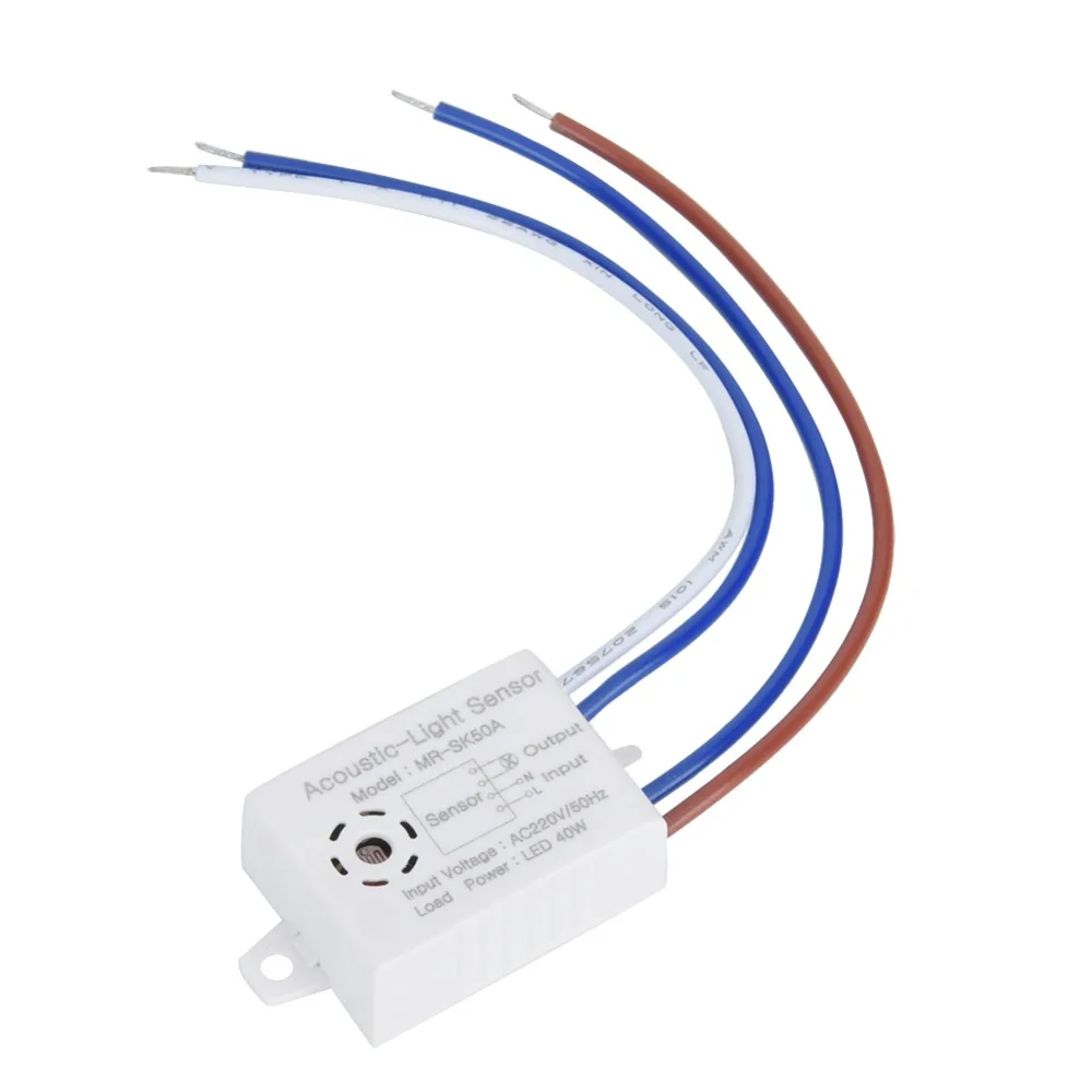 5 قطعة MRSK50A LED مفتاح التحكم في الصوت والضوء حساسية عالية صوت المنشط الكهروضوئي التبديل IP22 مقاوم للماء