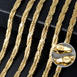 Sunny Jewelry Interlaced Necklace for Men Women 18K Gold Plated Copper Necklace Fashion Classic Party Jewelry 18-24 Inches