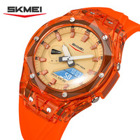 SKMEI Electronic Circle Fashion Sport Men's Wristwatch Daylight Saving Time Countdown Digital Watch Waterproof 5Alarm Clock 2411