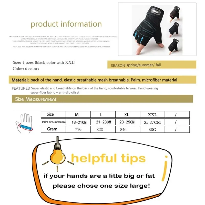 Clearance Gym Fitness Heavyweight Training Gloves Men Women Body Building Half Finger Non-Slip Gloves Wrist Weightlifting Sports