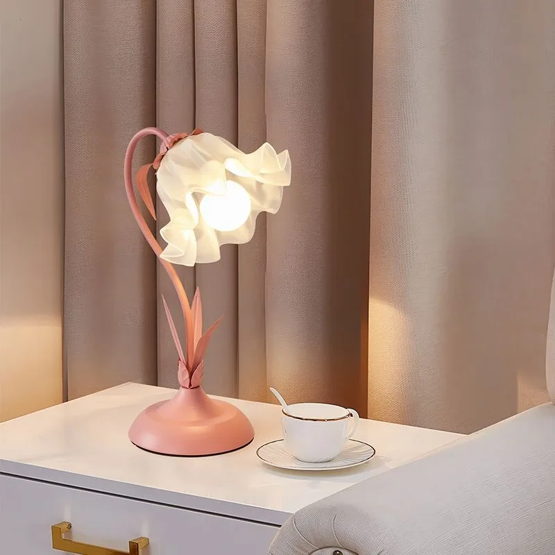 Flower LED Desk Lamp Student Bedroom Room Wall Lighting Touch Reading Lamp Multi-function Lamp Table Light Home Decoration