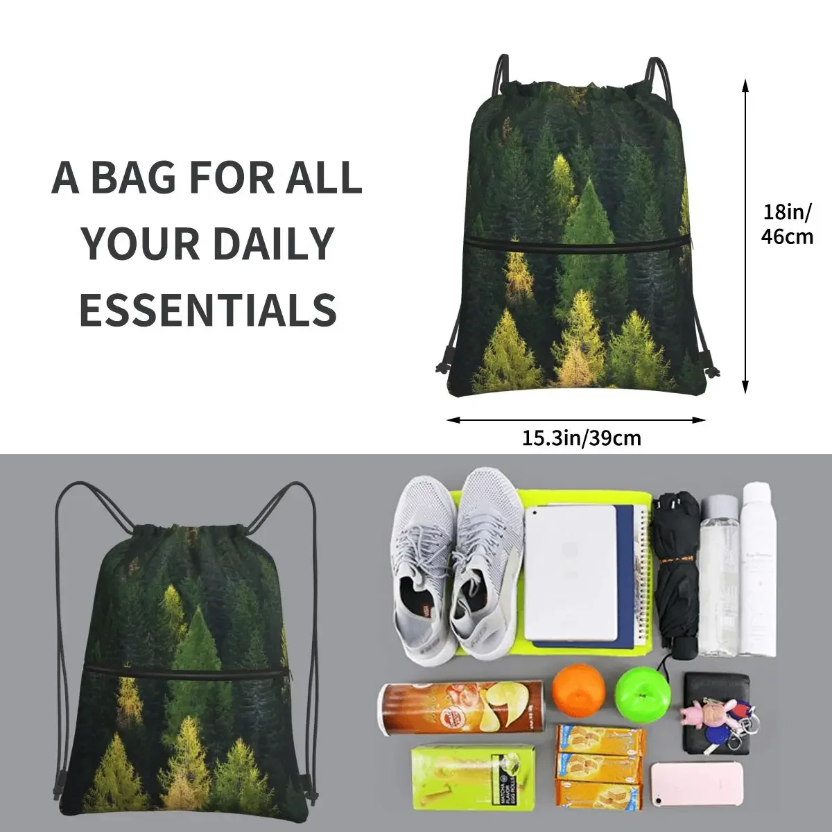 Mount Trees Trees Apennine Mountains Portable Backpack Drawstring Bag Drawstring Bundle Pocket Sundries Bags For School Students