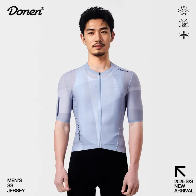 

DONEN Cycling Jersey Summer Breathable High Elasticity Quick-Drying With Pockets Bicycle Top Clothing Men MTB Road Bike Short Sl