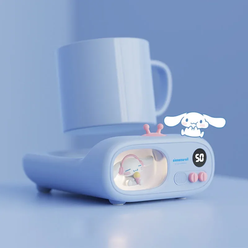 2025 Sanrio Kuromi Heated Constant Temperature Coaster Night Light Cartoon Anime Character Cinnamoroll Accessories Kawaii Gift