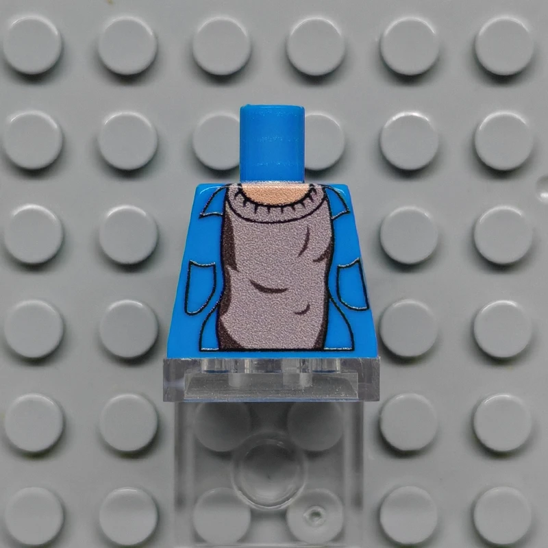 كوري تويز DIY MOC لمجموعة 973 11 #    1 قطعة أجزاء مكعبات البناء المطبوعة على الجسم العلوي