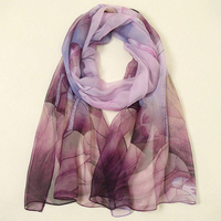 Luxury Brand Women Beach Scarf Floral Silk Shawls Design Print Headband Female Summer Headband Wraps Sunscreen Hijab 2024