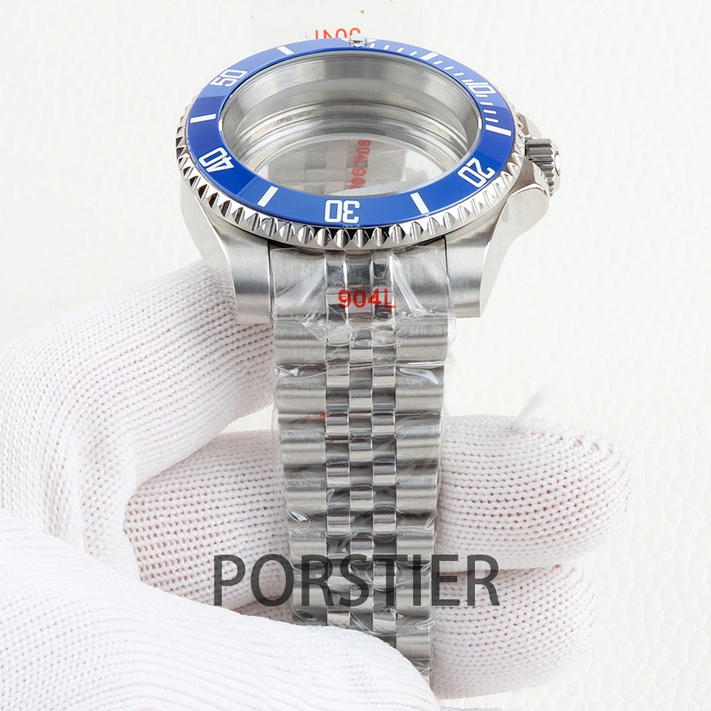 الغوص الياقوت NH35 حافظة 40 مللي متر أزرق/أخضر/أسود السيراميك الحافة صالح NH35 NH36 NH34 الفرعية ساعة حافظة اليوبيل سوار الشريحة مشبك