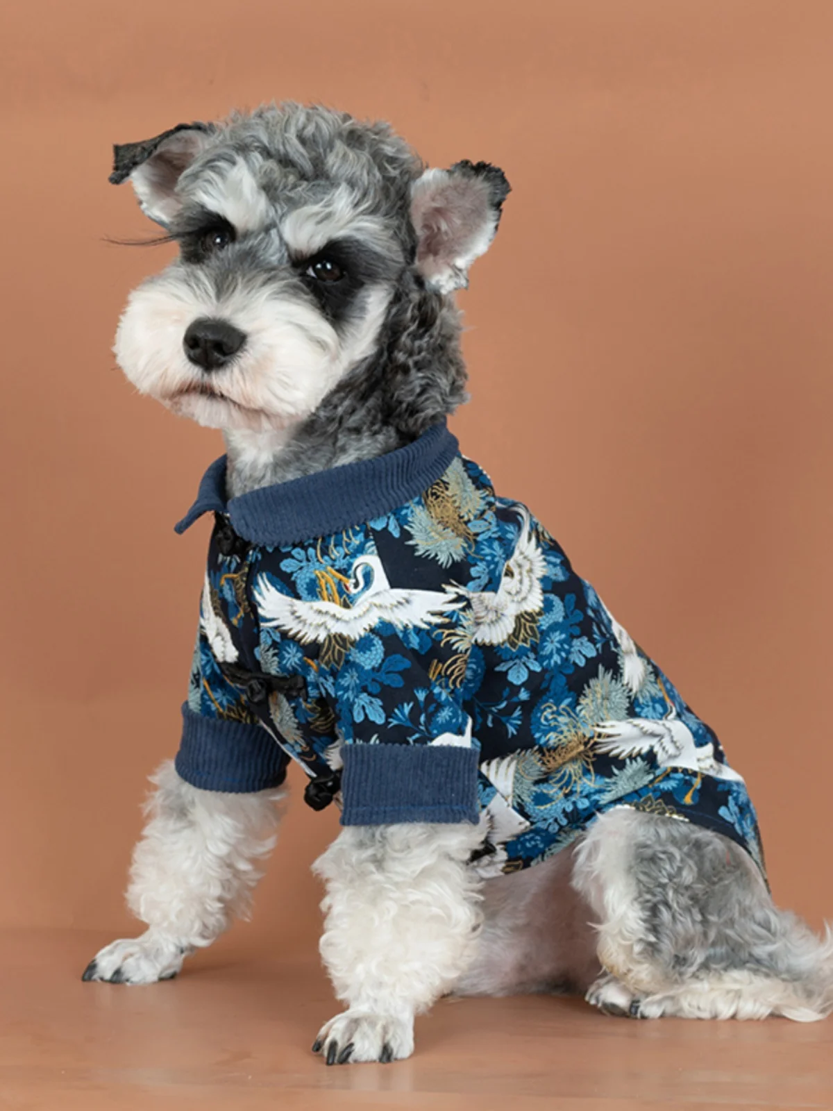 Chinese Style Crane Pet Shirt, Thin Cat Clothes, Teddy Bichon, Snowy Small Dog, Summer