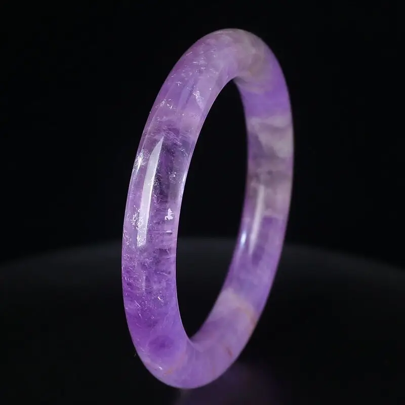 

Natural Amethyst Bracelet, Ice Lavender Purple Bangle, Fashion Versatile Jewelry for Women, Perfect Gift