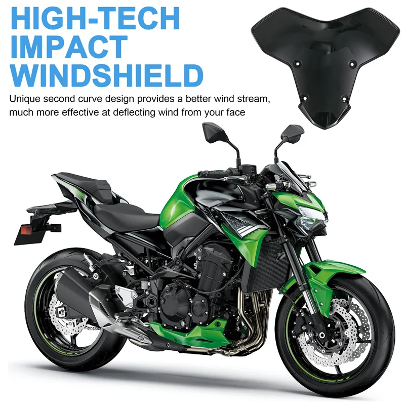 

Strict Motorcycle Windscreen Windshield Wind Screen Airflow Deflectors For Kawasaki Ninja Z-H2 21-2024 ZH2 Z H2 SE