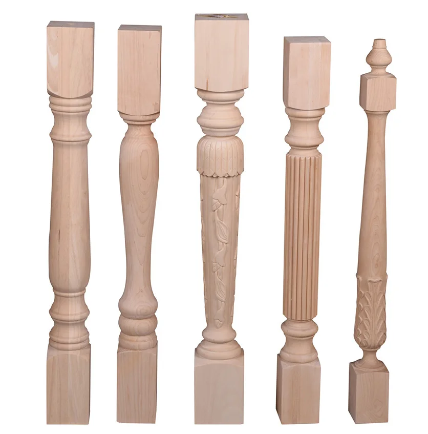 カスタマイズ可能な手すり、庭園用木製支柱、階段部品、手すり、バルコニー、OEM、手すりデザイン、木製階段手すり、階段