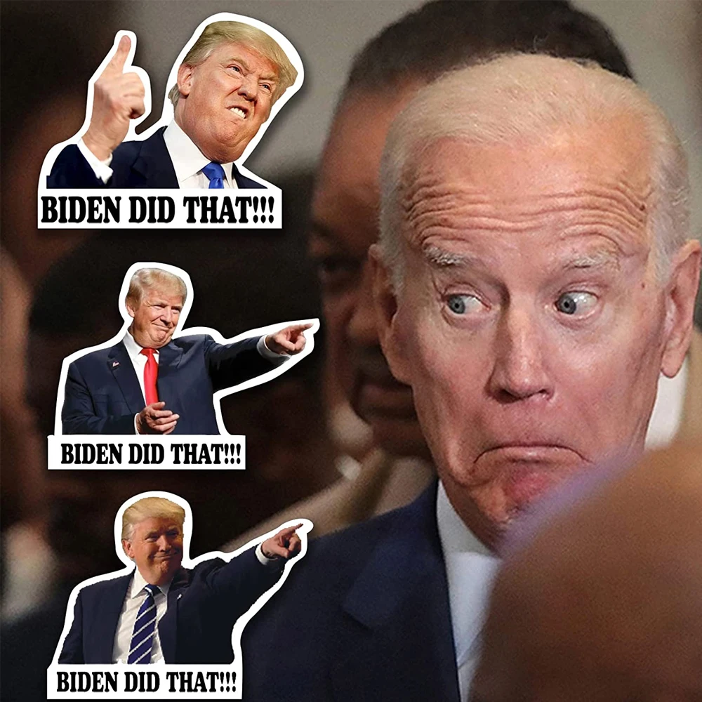 50Pcs Vinyl Sticker Die Cut Joe Biden I Did That Adhesive Paper Label DIY Scrapbooking Sticker for Car Bike Gift Packaging Seal