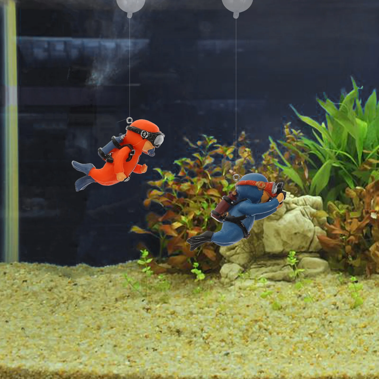 

4Pcs Floating Diver Ornaments for Aquarium Decorations Fish Tank Accessories Resin Diver Decoration Underwater Theme Ocean