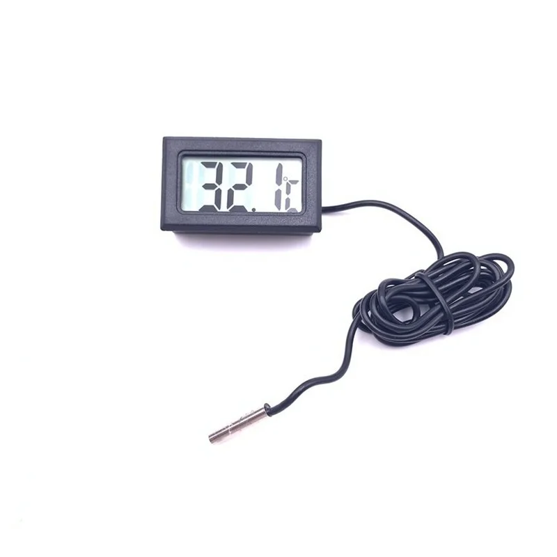 Computer Water Cooling Thermometer Electronic Digital Temperature Meter Water Tank Thermometer with Waterproof Probe Plug