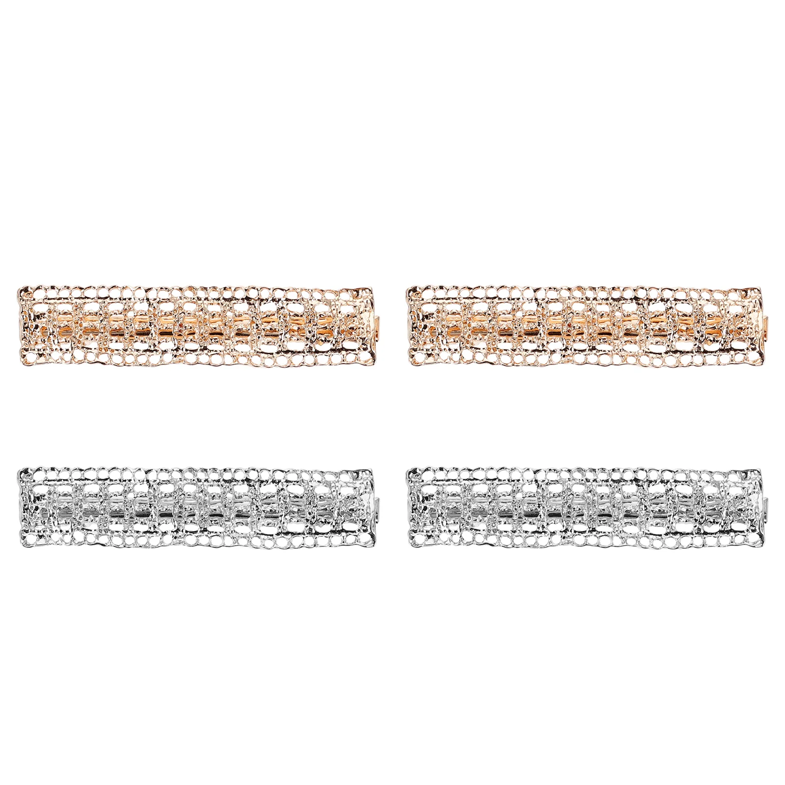 

4pcs Stylish Alloy Hair Clips Creative Hollow Design Fashion Hair Accessories For Women Girls Elegant Head Decorations Daily