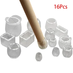 Tacos antideslizantes de silicona para patas de mesa y silla, protección para suelos de madera, 16 unidades/lote