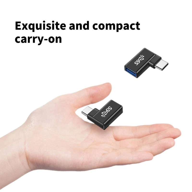 High Speed Type C To USB Connector 90 Degree Bend & plugs & Plays Type C To USB Charging Adapter for Car & Travel Drop Shipping