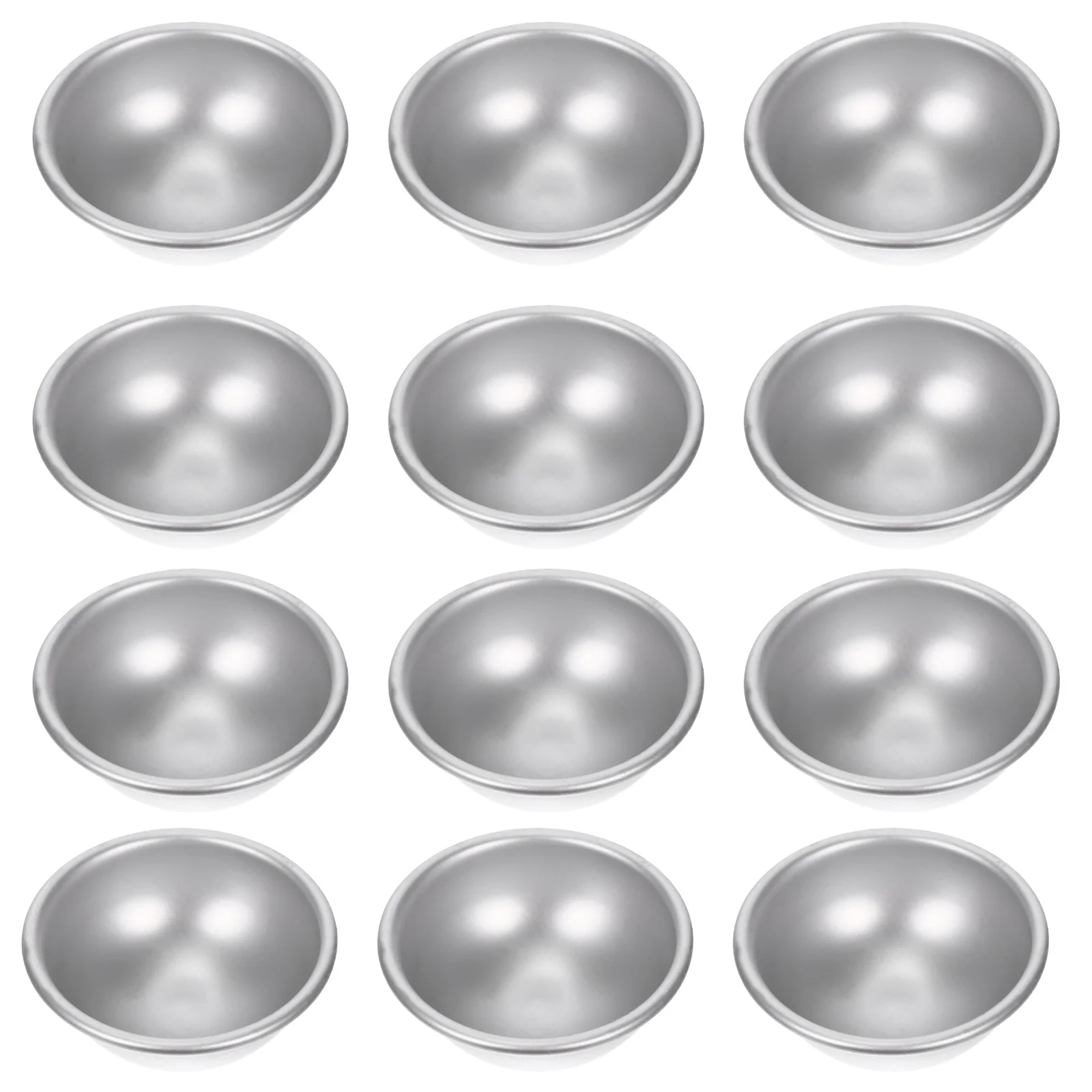 

12 Pcs Inflatable Aluminum Mold Semi-spherical for Alloy Handmade Bath Salt Ball Molds