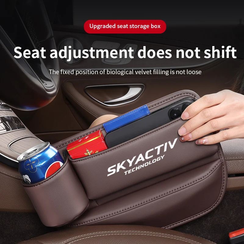 Car Seat Gap Crevice Storage Box For SKYACTIV Mazda 2 3 5 6 8 Atenza AXELA CX3 CX4 CX5 CX8 CX30 MX5 Auto Interior Accessories