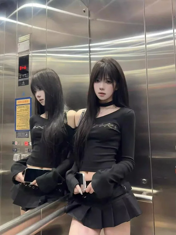 

Американская Sle Spicy Girl Heavy Work Юбка с низкой талией Женская летняя новая милая крутая утягивающая плиссированная юбка Y2K Ultra ort