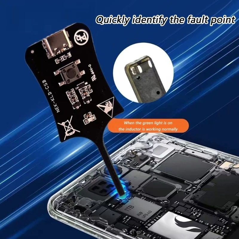 

1/2/4/5Pcs Inductance Analyzers Type C Power Supply Motherboards Coil Tester For Phone Motherboards Component Quick Diagnostics