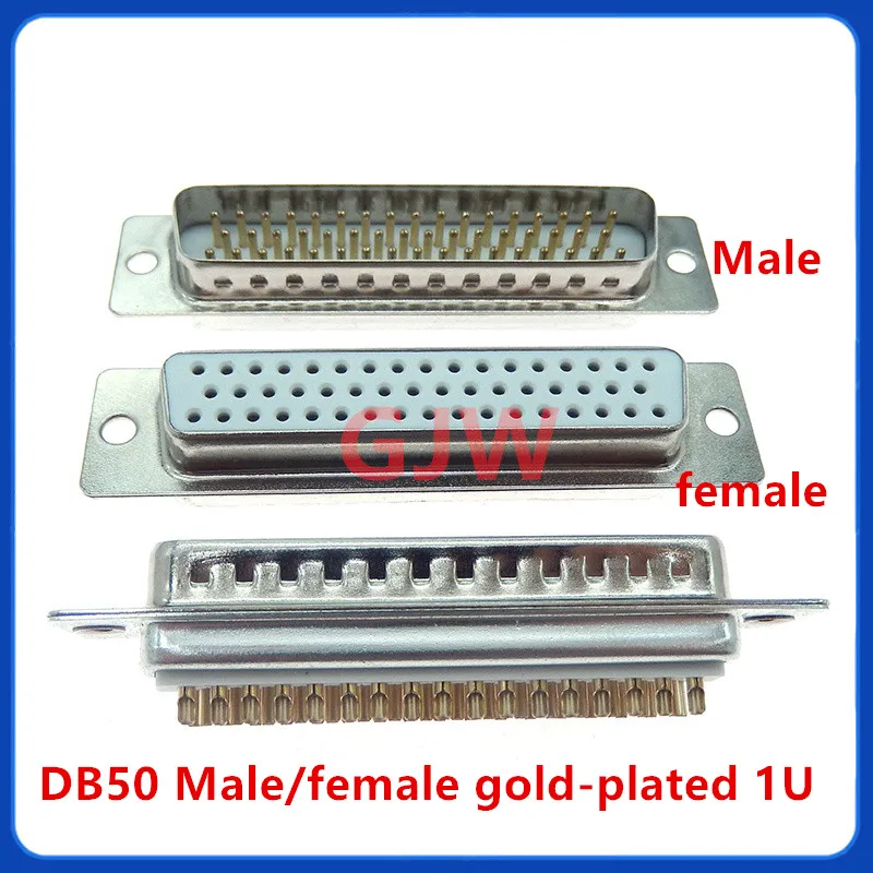 1 szt. 1U 3U pozłacane HDP50 DP50 DB50 złącze męskie/żeńskie prosty Pin D-Sub 50pin adapter 50pin 50P