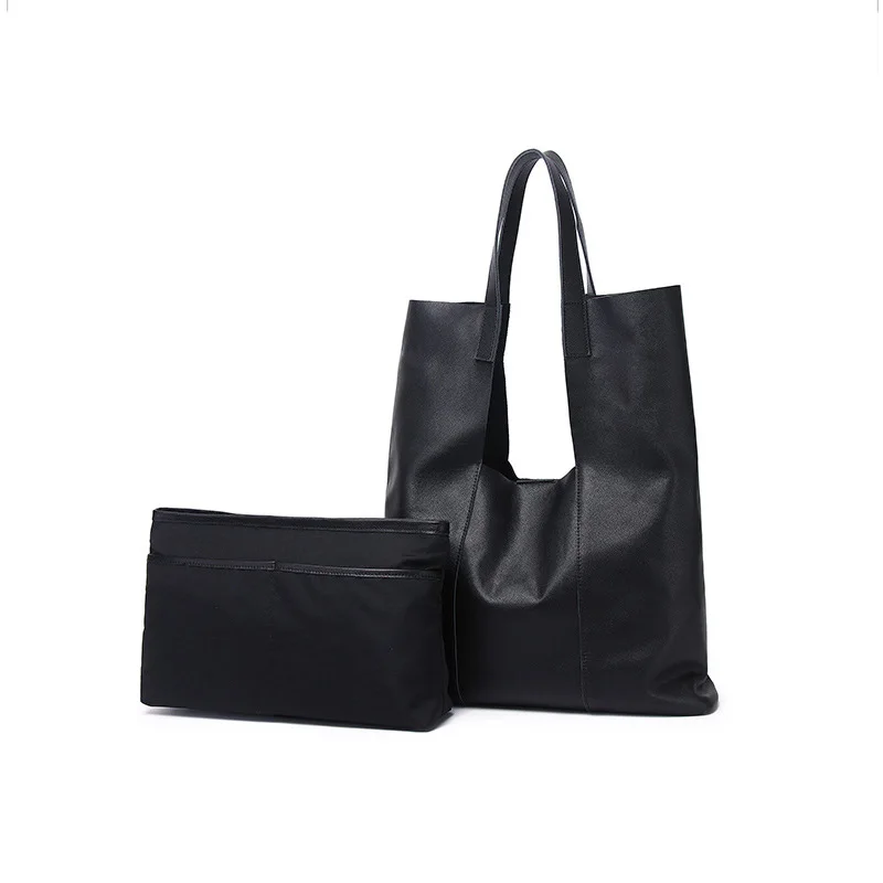 Genuine Leather Women\'s Bags New Korean Version Of The Handbag Casual Large Capacity  Shoulder Pack Niche Design Fashion Style