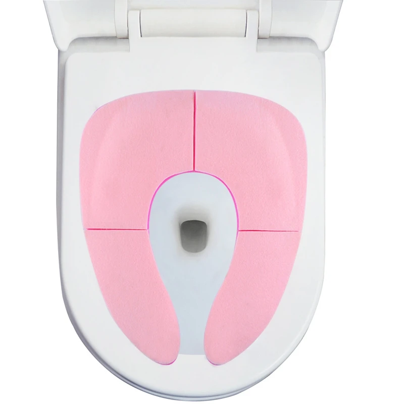 Folding Travel Toilet Seat For Toddlers - Portable & Secure Potty Training Seat, Non-Slip Suction Cups