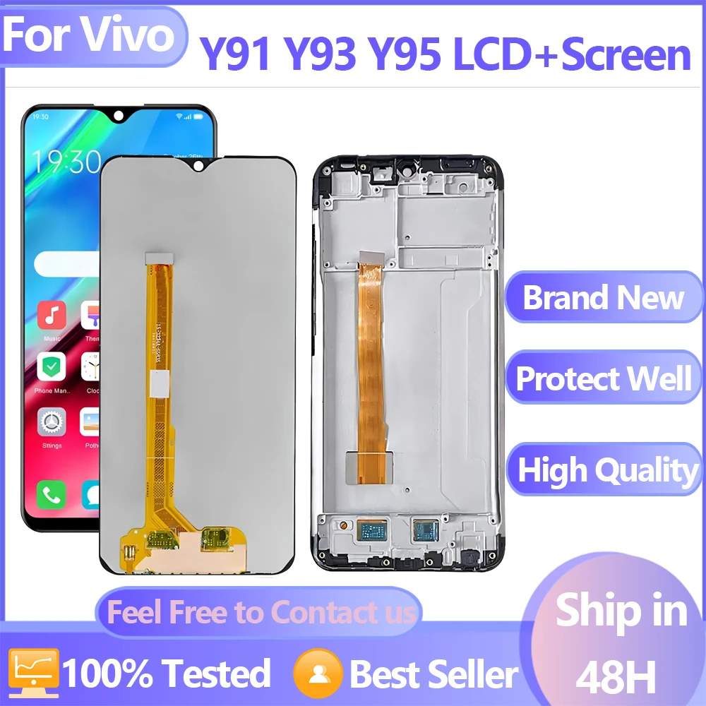 

6.22'' New LCD For VIVO Y91 Y91i Y91c Y93 Y93s Y93st Y95 LCD Display Screen Touch Digitizer Assembly With Frame replacement