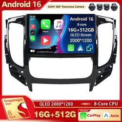 Android 16 Car Radio Multimedia Player For Mitsubishi Pajero Sport 3 L200 5 Triton 3 2015 2016 2017 2018 2019 Carplay Dsp Stereo