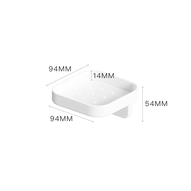 1pcs Simple Style Punch-free Shower Shelf Drainable Wall-mounted Storage Holder Wash Supplies Storage Rack Bathroom Accessories