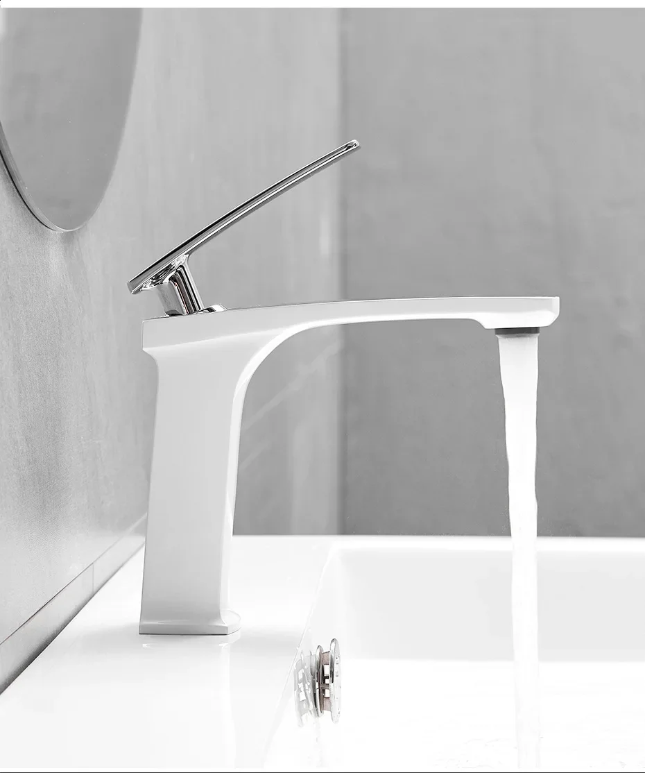 

Minimalist sink faucet with hot and cold water, handwashing and face-washing basin faucet, balcony bathroom cabinet faucet.