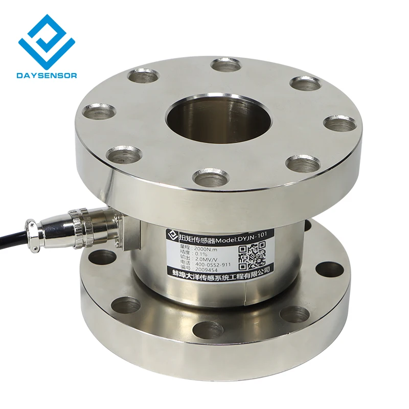 Static Torque Sensor Double Flange Rotary Torsional Non-Continuous Torsion Force  50000Nm Transducer Compact structure