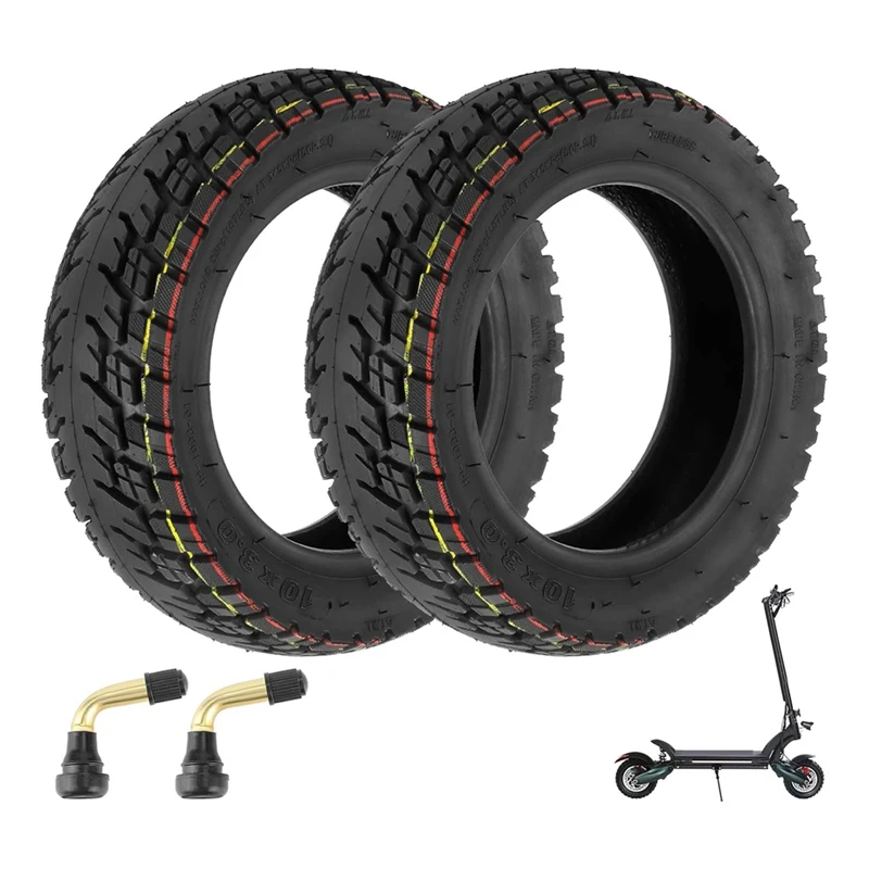 10X3 Off-Road Tire 10 Inch Inner Tubeless Tire With Valve For Dualtron Zero 10X Electric Scooter Replacement (2 Pack)