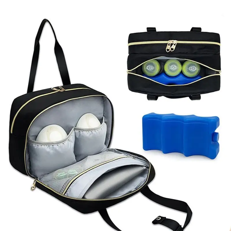 Y42A-Breast Pump Storage Bag For Wearable Breast Pump- Breastmilk Cooler Travel Bag For Momcozy/Medela Elvie/Willow Models