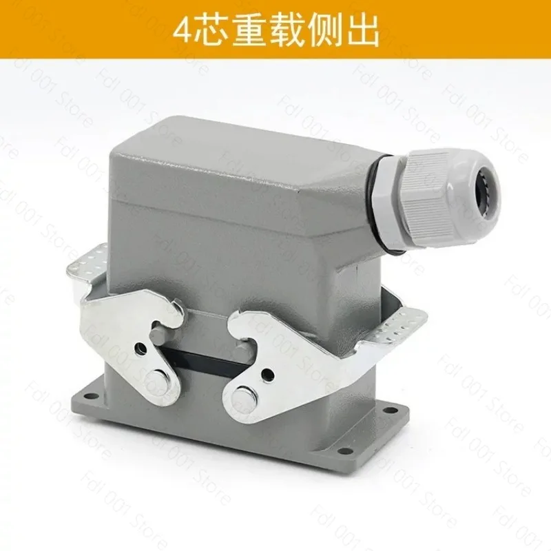 for 1pcs Heavy-duty Connector 35A Amp High Current HDC-HSB-4 Pole 6 Pin 12 Hole Industrial Aviation Rectangular Plug Socket