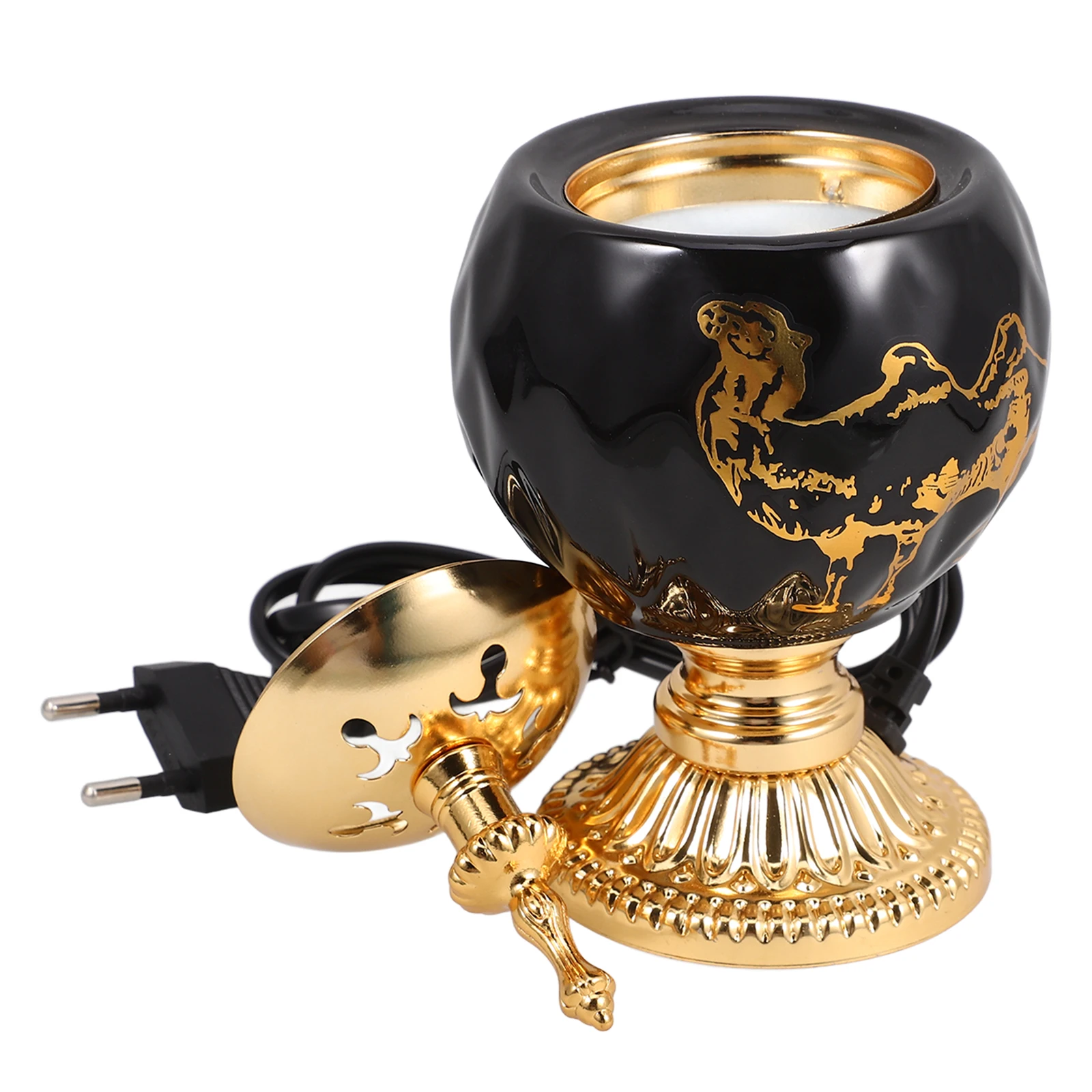 

Arabic Style Electric Incense Metal Censer Holder For Home Decor Desktop Aroma Burner Plug In 220V Eu Plug Decorative