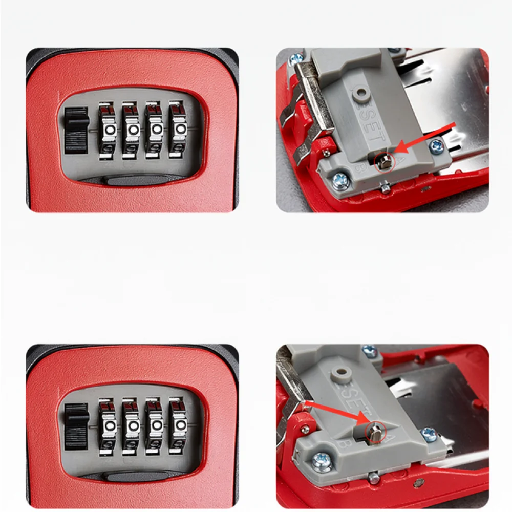 Wall Mounted Key Storage Lock Box Secure Combination Security Safe For House Rental Apartment Property Management Tool