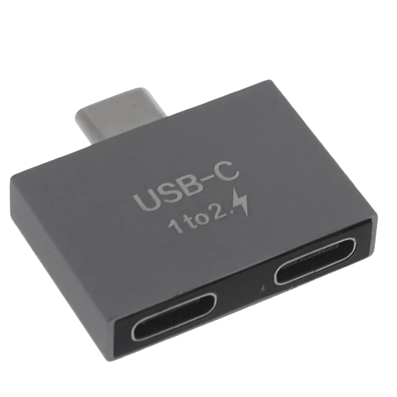 USB C Stecker auf Dual USB C Buchse Splitter Konverter Adapter Verlängerungsstecker für USB C PD Ladegerät PC Laptop