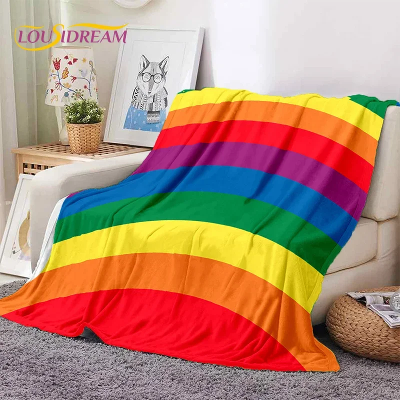 

Rainbow Colour Illusion Cartoon Soft Flannel Blanket for Beds Bedroom Sofa Picnic,Throw Blanket for Cover Outdoor Leisure Gift