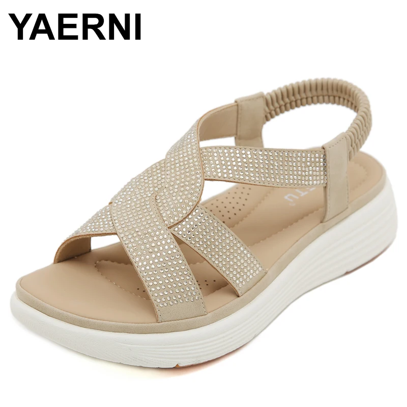 

Милые женские сандалии Thi Bot, легкие, с ромбовидным крестом, большие размеры, Summer oes, модные, повседневные, с круглым носком