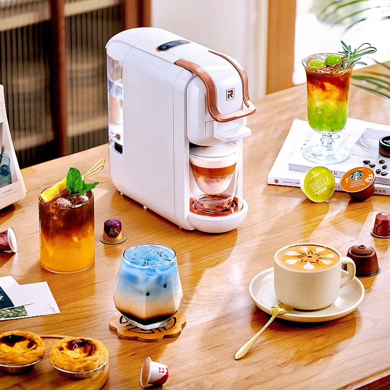 220V Capsule Coffee Machine Automatic Mini Portable Home Office Coffee Powder/capsule Universal آلات لتحضير القهوة  에스프레소 머신