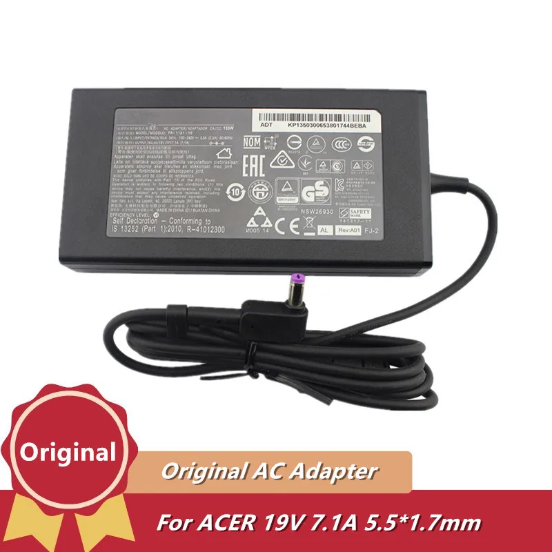 

Genuine PA-1131-16 19V 7.1A 135W AC Power Adapter Charger For ACER Predator Helios 300 Laptop X34A X34V Laptop Power Supply