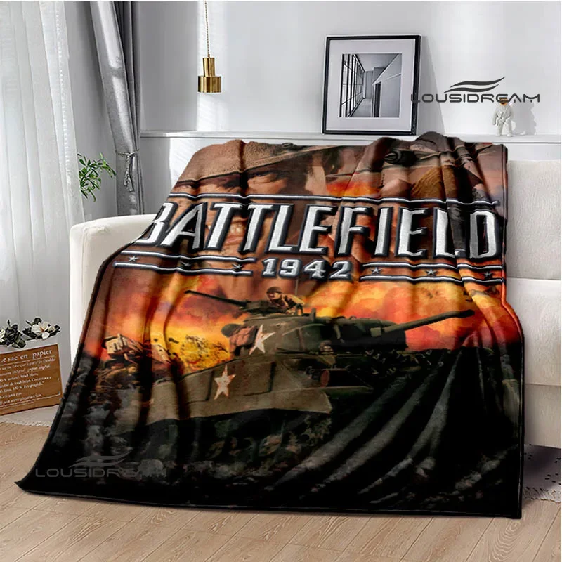 3D game Battlefield Printed throw blanket blankets Warm Flannel blankets Soft and comfortable blanket bed linings Birthday Gift