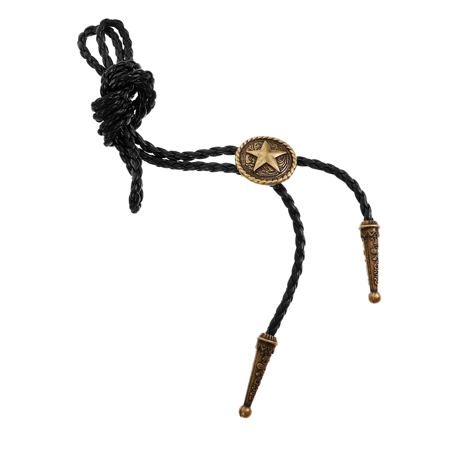

Adjustable Bolo Tie Chain Men Necklace Western Style Eagle Decor Retro Necktie Cowboy Fashion