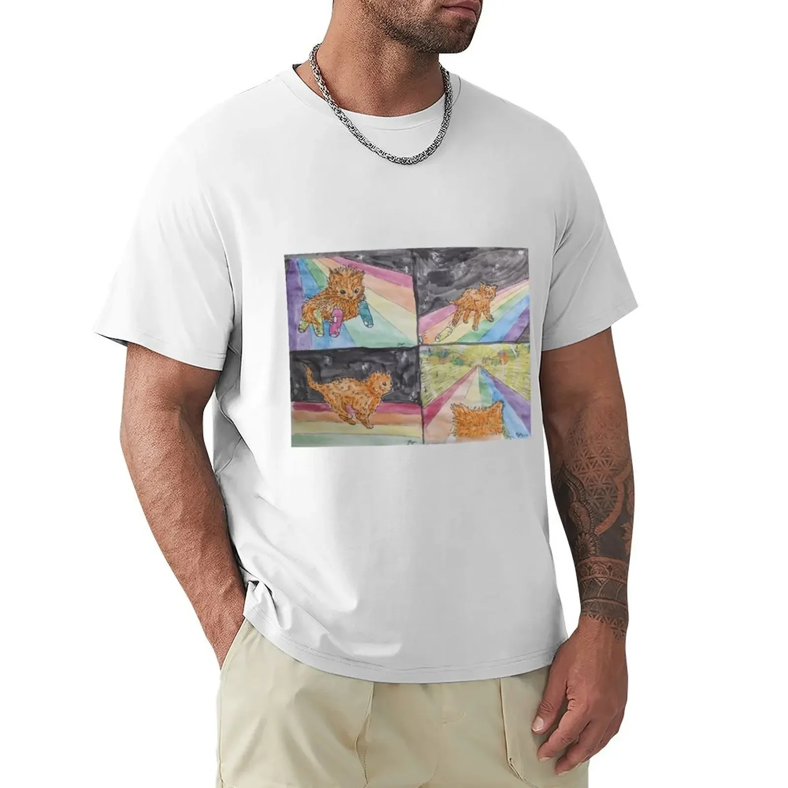 Tater Tot's Journey Over The Rainbow Bridge T-shirt sports fans boys animal print fruit of the loom mens t shirts