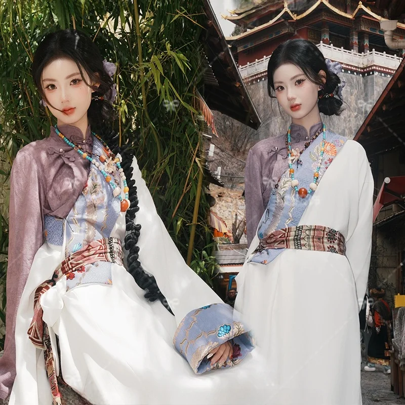 

New Ethnic Tibetan Costume Photography Studio Photography Clothes Minority Girl Traditional Dress Art Photo Shooting Outfit