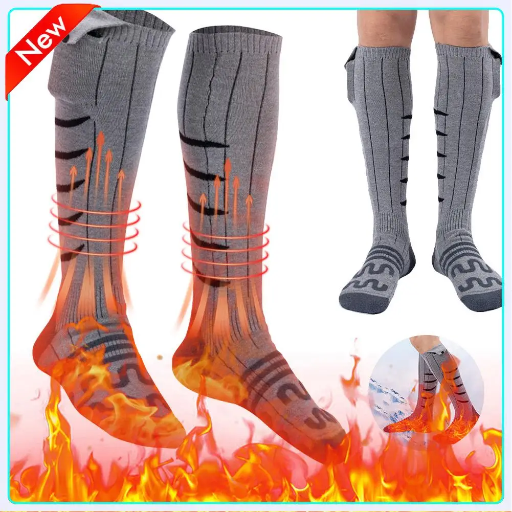 

5V 3s Fast Heating Electric Heating Socks Modal Cotton Washable Cold-Proof Thermal Socks for Outdoor Skiing (Without battery)